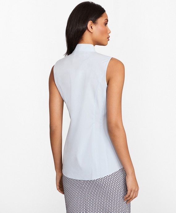 Non-Iron Poplin Sleeveless Blouse