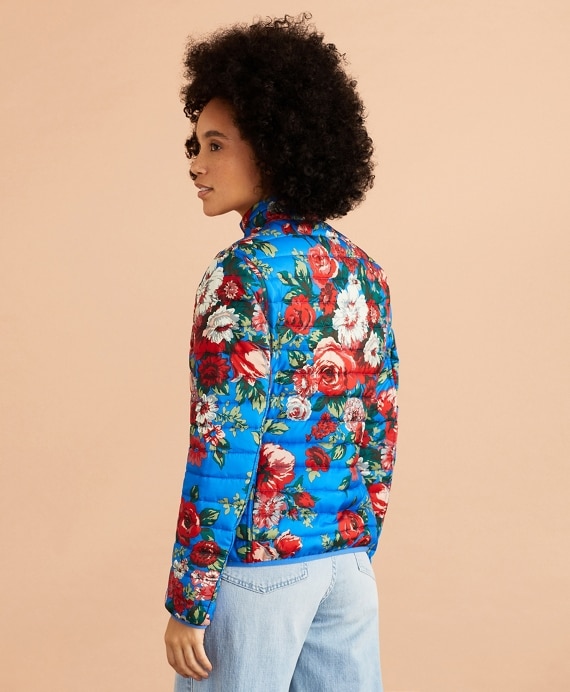 Reversible Floral-Print Puffer Jacket
