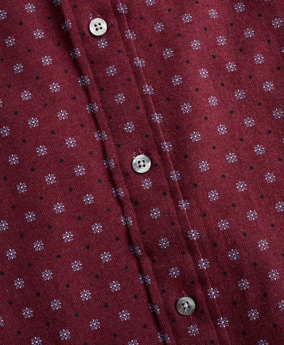 Regent Fit Foulard Print Flannel Sport Shirt