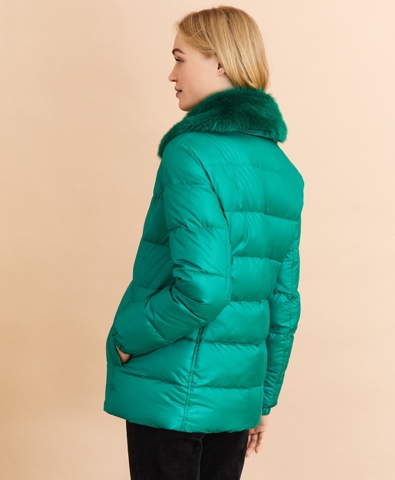 Faux-Fur-Trim Down Parka