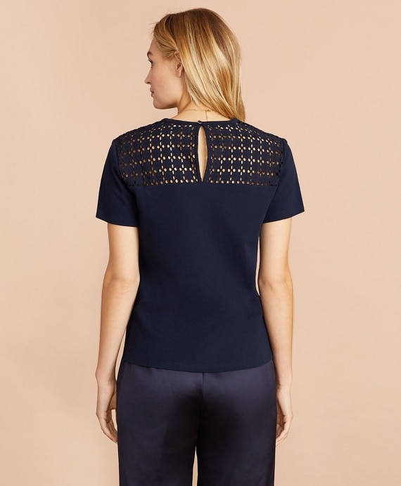 Eyelet-Yoke T-Shirt