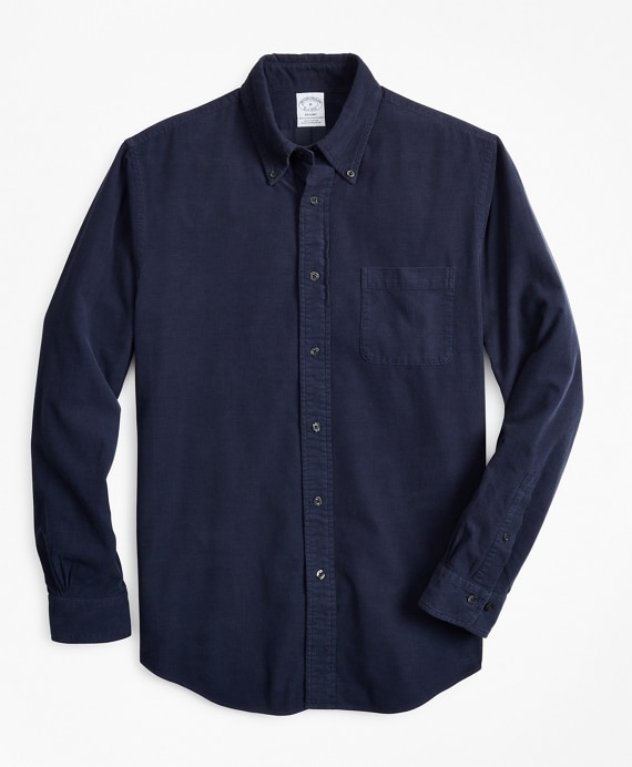 Regent Fit Garment-Dyed Corduroy Sport Shirt