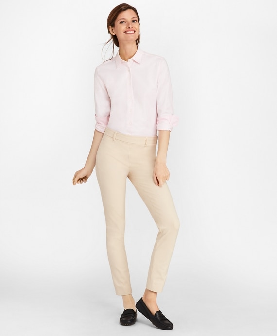 Classic-Fit Supima® Cotton Oxford Stripe Forward-Point Shirt