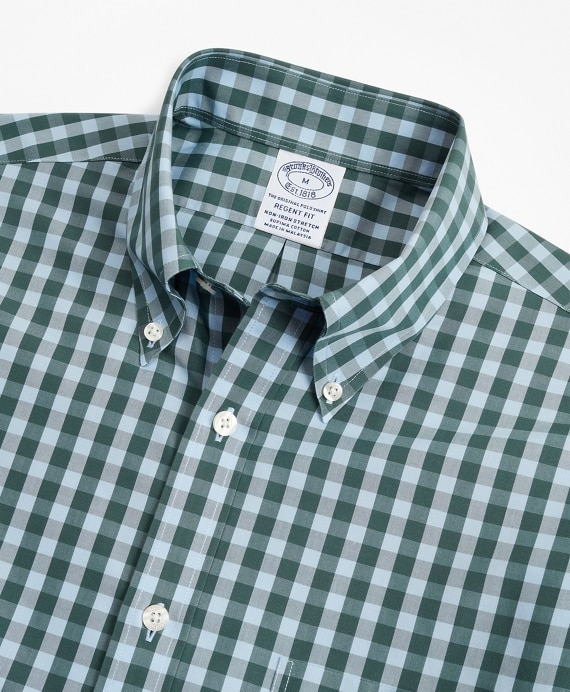 Stretch Regent Fitted Sport Shirt, Non-Iron Gingham