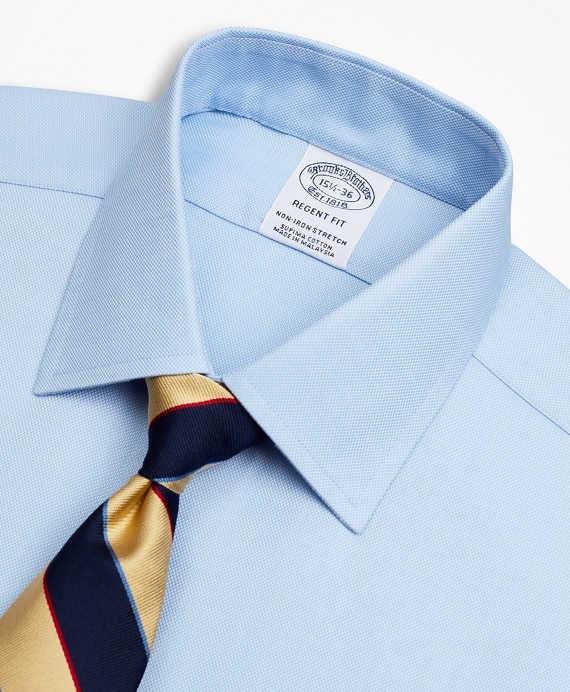 Stretch Regent Fitted Dress Shirt, Non-Iron Royal Oxford Ainsley Collar