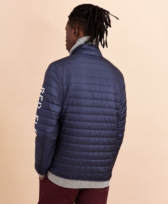 Water-Resistant Red Fleece Puffer Jacket