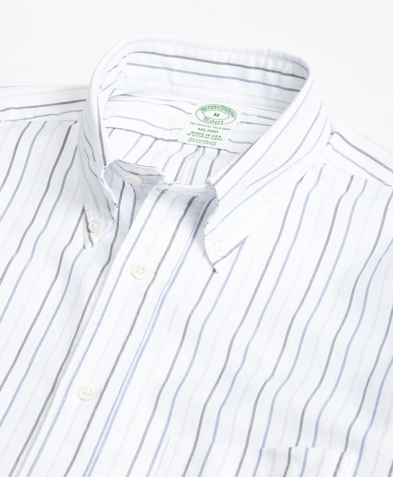 Milano Fit Oxford Multi-Stripe Sport Shirt