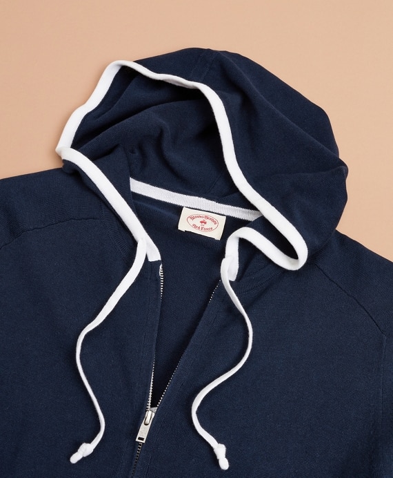 Contrast Zip-Up Hoodie