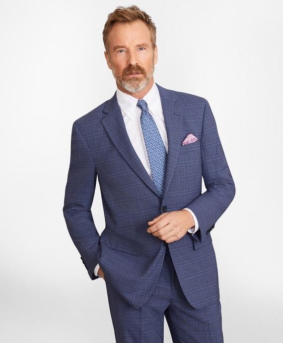 Madison Fit BrooksCool® Subtle Plaid Suit