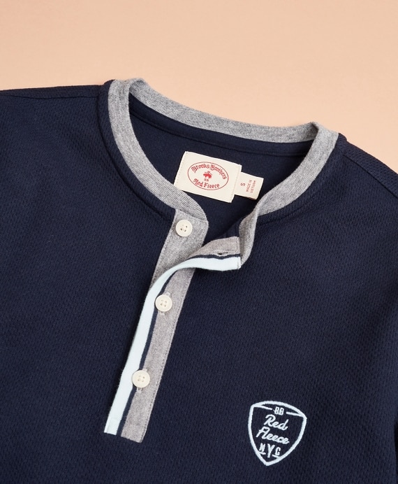 Double-Knit Jacquard Henley