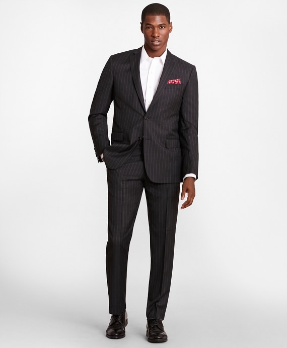 BrooksGate™ Regent-Fit Striped Wool Twill Suit Jacket
