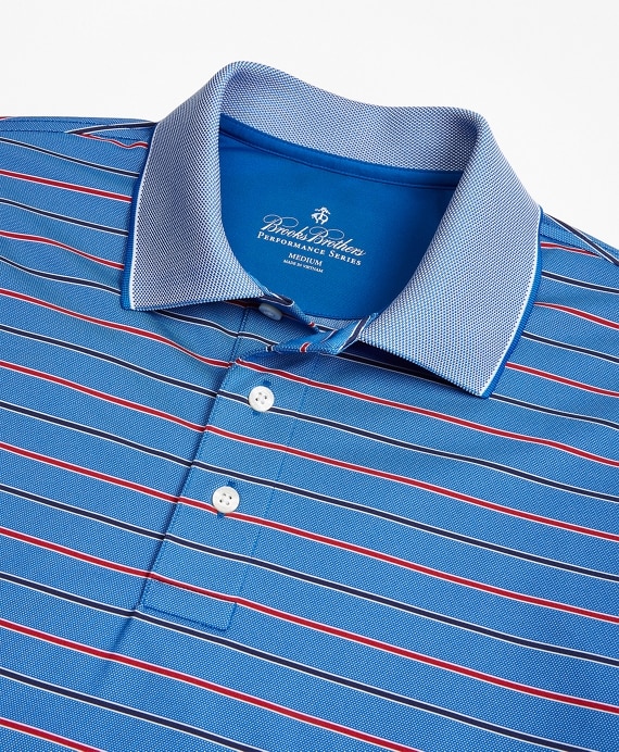 Performance Series Bold Bird's-Eye Stripe Polo Shirt