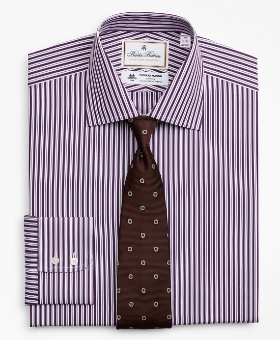 Luxury Collection Milano Slim-Fit Dress Shirt, Franklin Spread Collar Double-Stripe