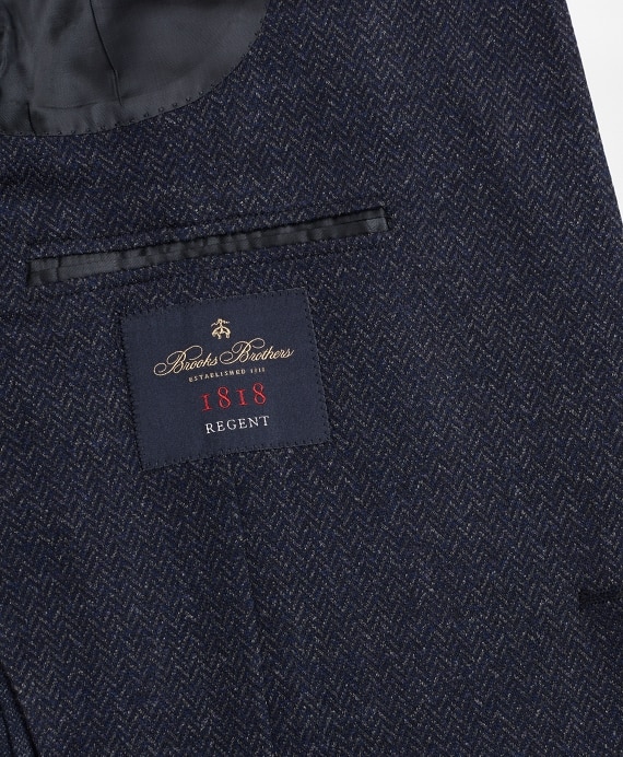 Regent Fit Two-Button Herringbone Knit Sport Coat