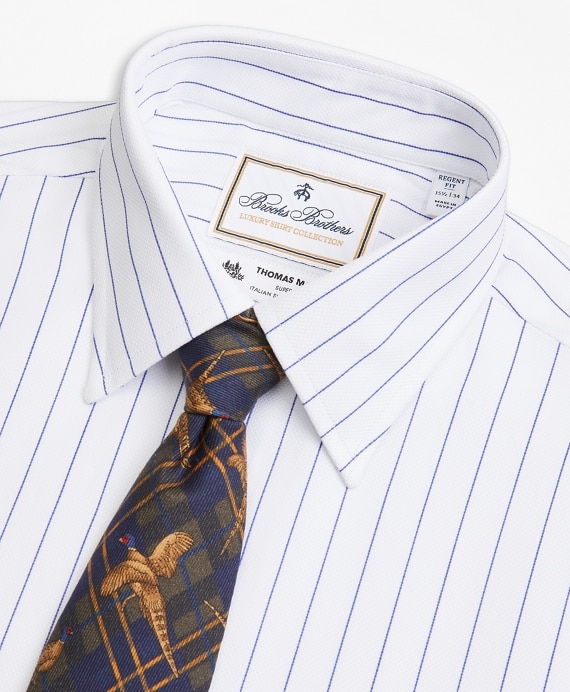 Luxury Collection Regent Fitted Dress Shirt, Franklin Spread Collar Pinstripe