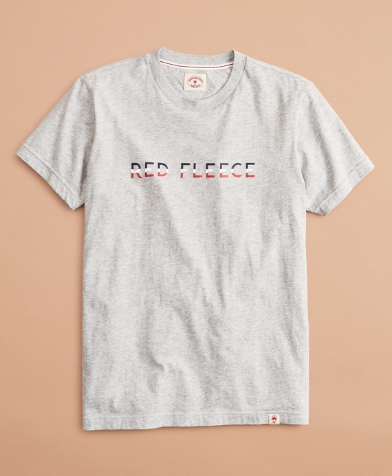 Jersey Cotton Red Fleece Graphic T-Shirt
