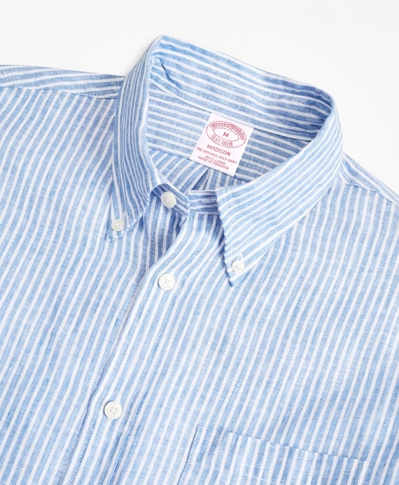 Madison Classic-Fit Sport Shirt, Irish Linen Stripe