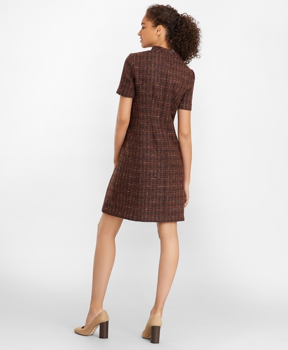Checked Boucle Tweed Dress