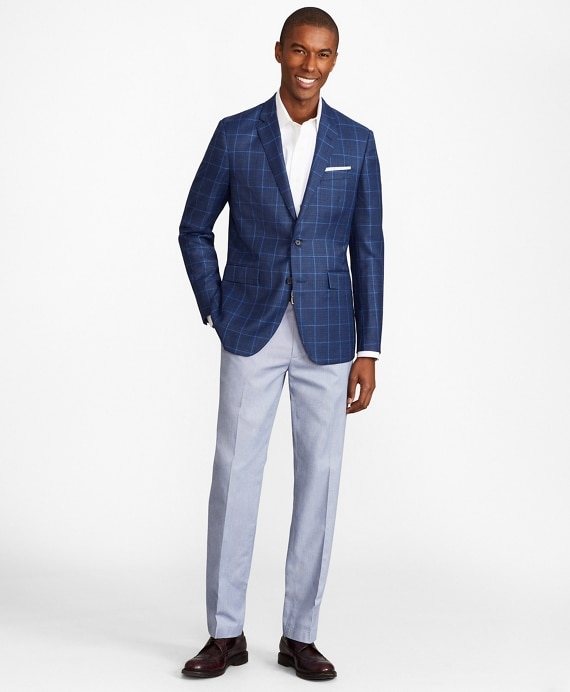 Milano Fit Hopsack Windowpane Sport Coat