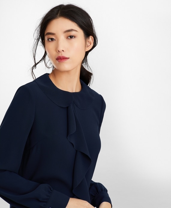 Crepe Ruffled Blouse
