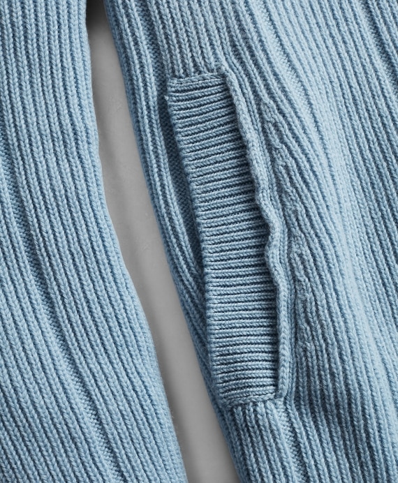 Golden Fleece® Cashmere Zip-Up Cable-Knit Sweater