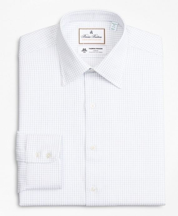 Luxury Collection Milano Slim-Fit Dress Shirt, Franklin Spread Collar Fine Windowpane