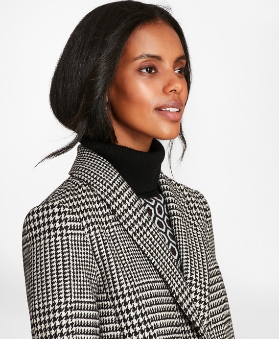 Glen Plaid Wool Cocoon Coat