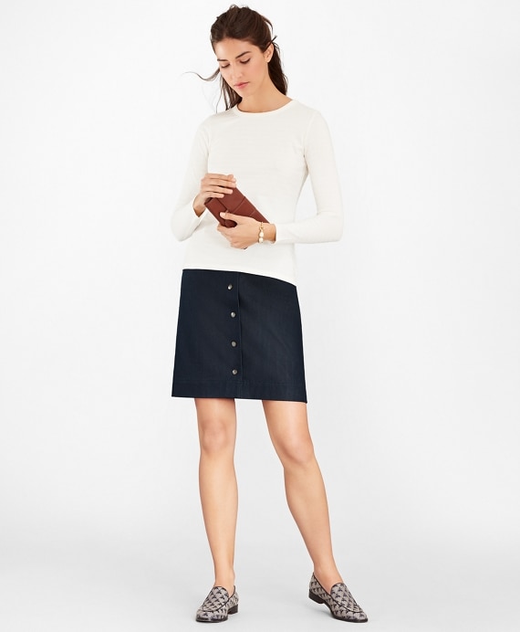 Textured-Stripe Supima® Cotton Top