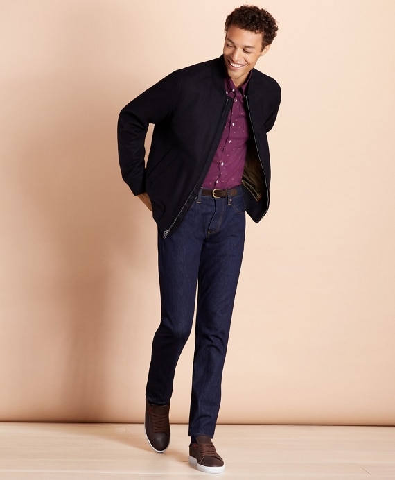 Melton Wool Bomber Jacket