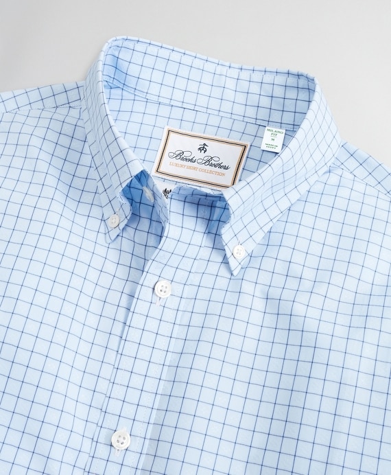 Luxury Collection Milano Slim-Fit Sport Shirt, Button-Down Collar Check