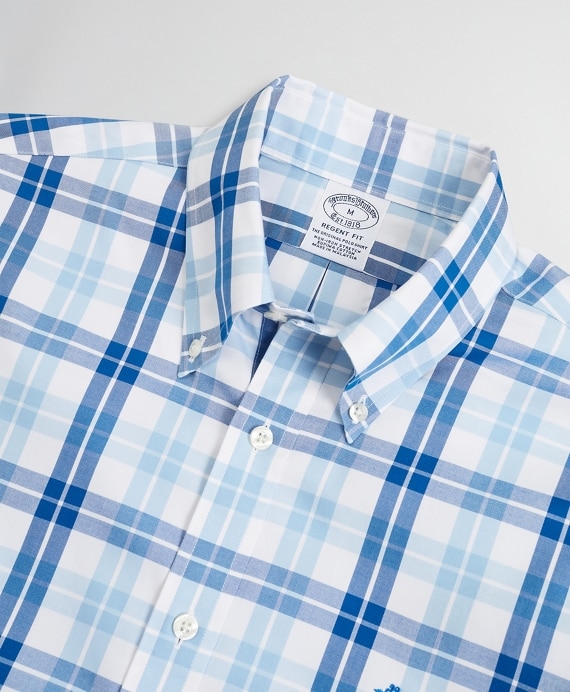 Stretch Regent Fitted Sport Shirt, Non-Iron Check