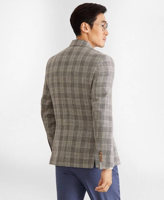 Regent Fit Double-Breasted Check Sport Coat
