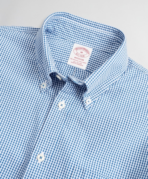 Madison Classic-Fit Sport Shirt, Seersucker Gingham