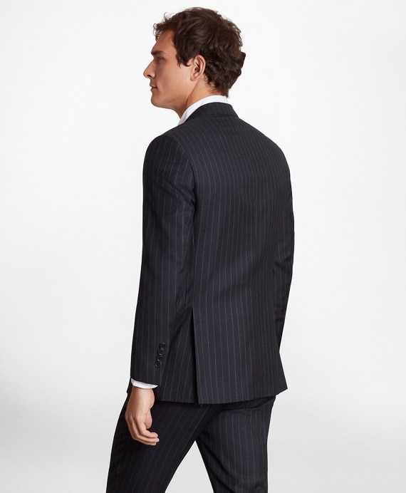 BrooksGate™ Milano-Fit Striped Wool Twill Suit Jacket