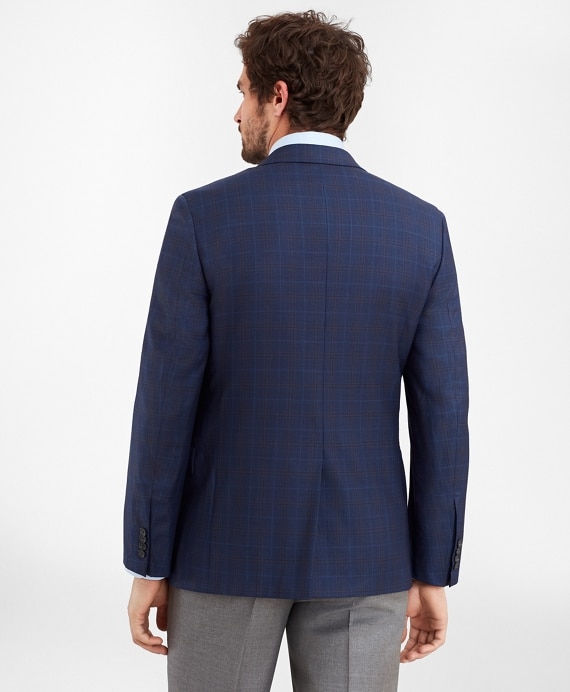 Regent Fit Navy Plaid Sport Coat