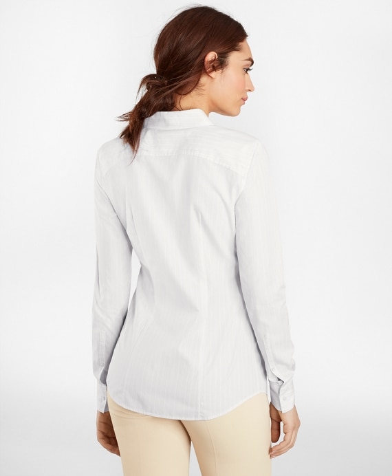 Striped Supima® Cotton Poplin Fitted Shirt