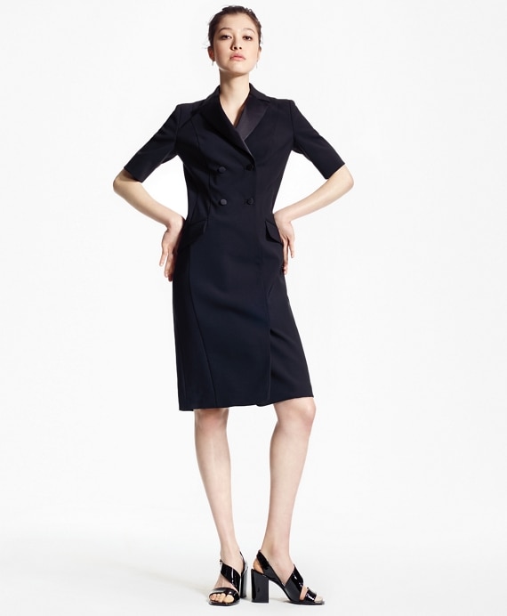 Double-Breasted Tuxedo Dress