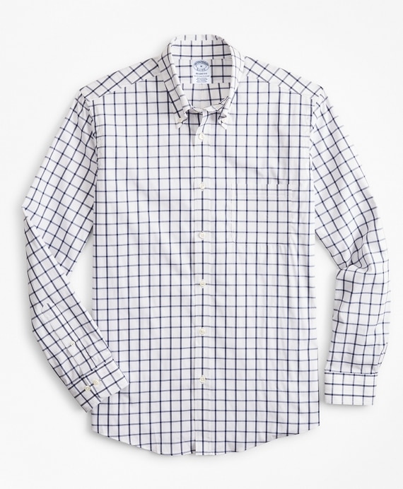 Regent Fitted Sport Shirt, Performance Series with COOLMAX®, Windowpane