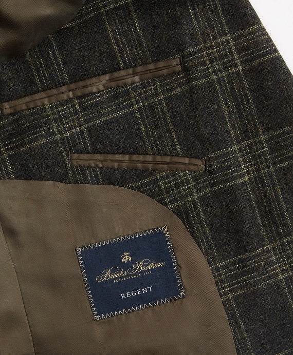 Regent Fit Green Plaid Sport Coat