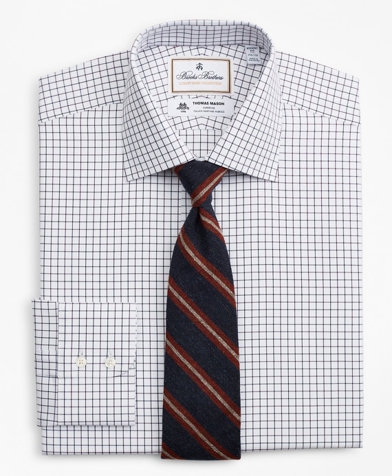 Luxury Collection Regent Fitted Dress Shirt, Franklin Spread Collar Fine Windowpane