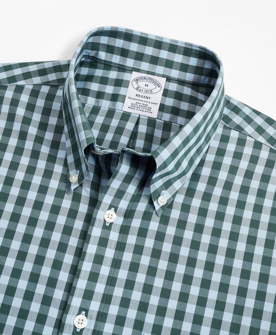 Stretch Regent Fitted Sport Shirt, Non-Iron Short-Sleeve Gingham