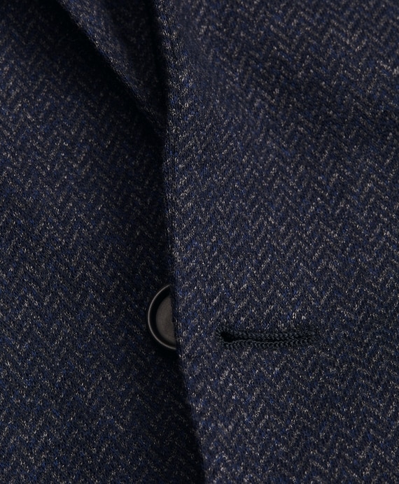 Regent Fit Two-Button Herringbone Knit Sport Coat