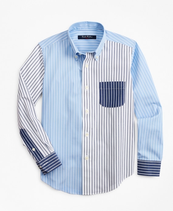 Boys Non-Iron Fun Stripe Sport Shirt