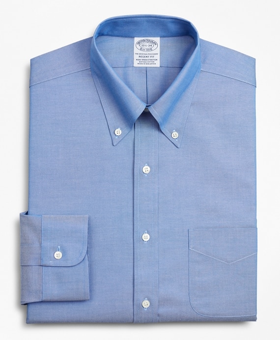 Stretch Regent Fitted Dress Shirt, Non-Iron Pinpoint Button-Down Collar