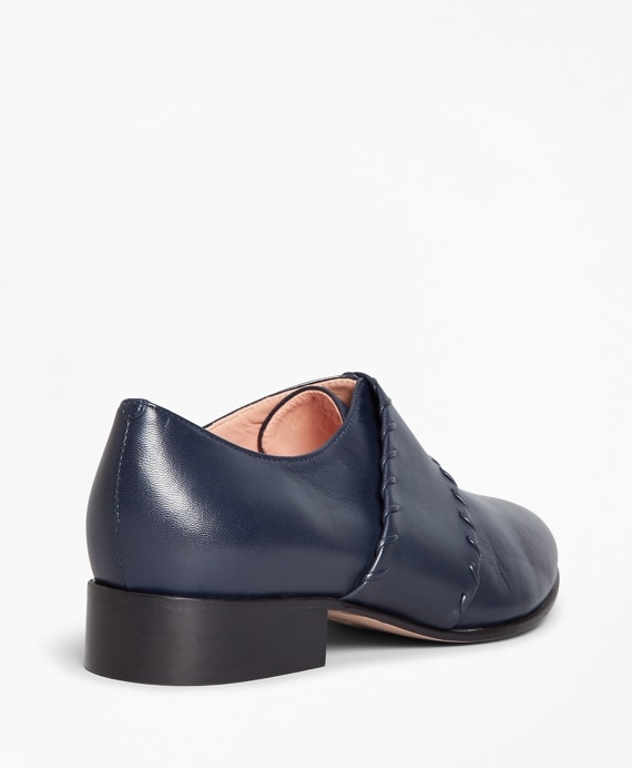 Leather Whip-Stitch Monk Strap Loafers