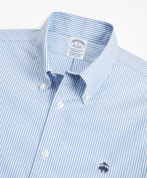 Stretch Regent Fitted Sport Shirt, Non-Iron Stripe