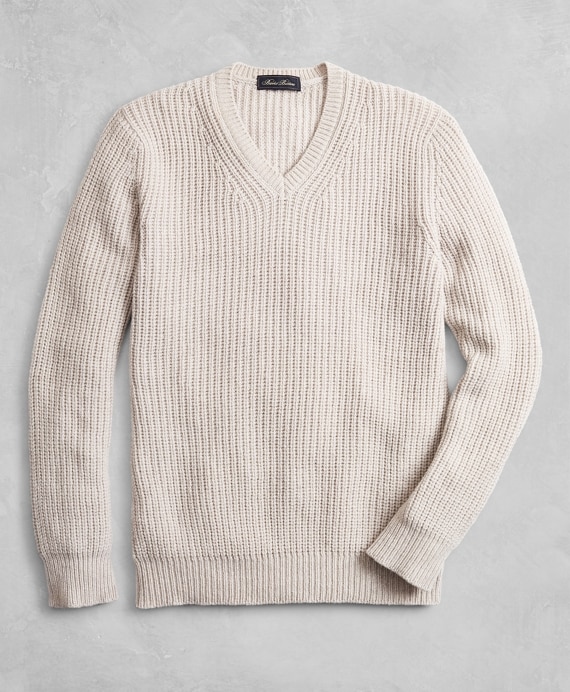 Golden Fleece® Wool-Cashmere V-Neck Sweater