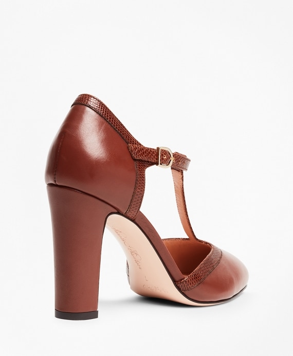 Leather T-Strap Pumps