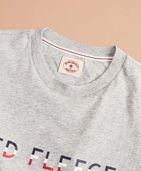 Jersey Cotton Red Fleece Graphic T-Shirt