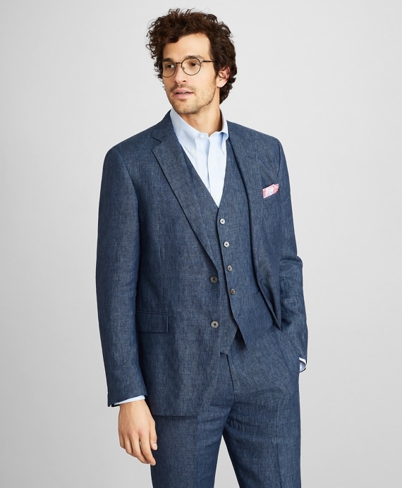 Regent Fit Three-Piece Linen Suit